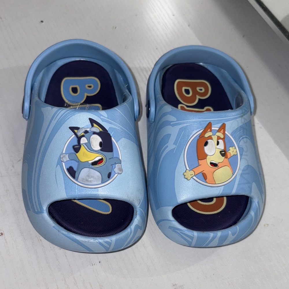 Kids Cartoon Character Blue Slippers